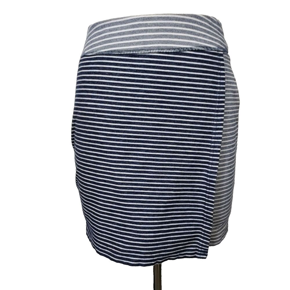 Cato Faux Wrap Skirt Straight Pencil Size Medium Stretch Womens Casual Striped